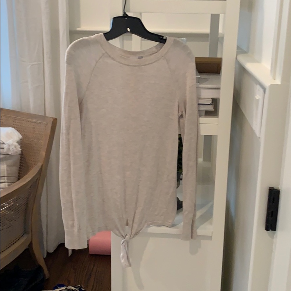Neutral Sweater with tie
